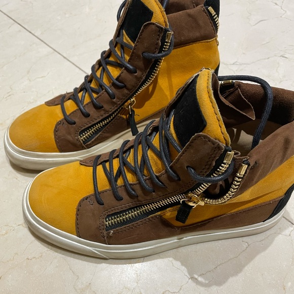 Giuseppe Zanotti yellow and brown sneakers - Picture 2 of 4